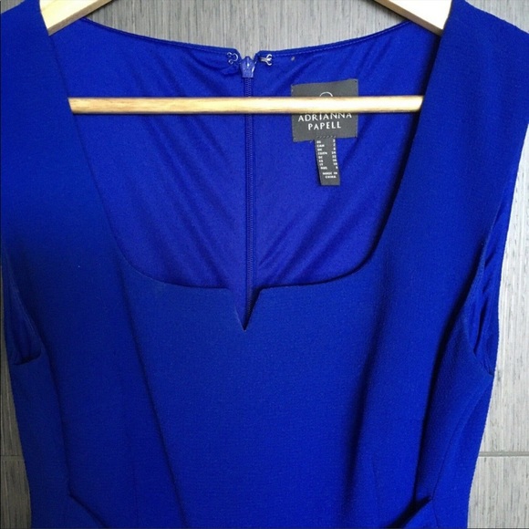Cobalt Blue Adrianna Papell Midi Dress - Picture 6 of 11